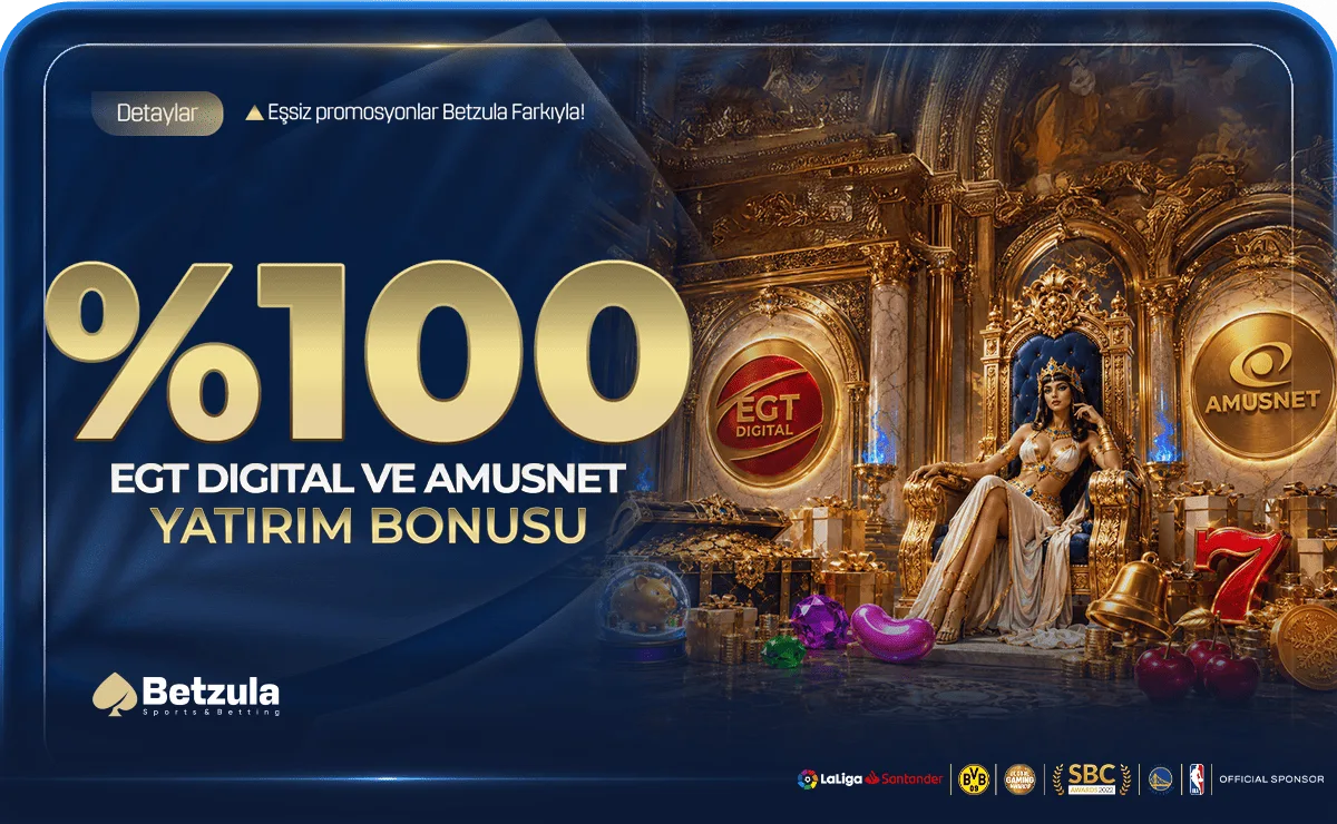 Betzula %100 EGT Digital ve Amusnet Yatırım Bonusu kampanya görseli
