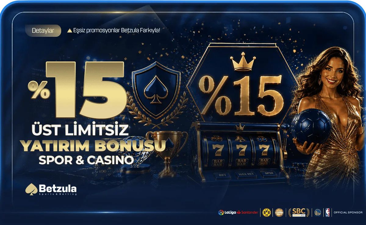 Betzula %15 Üst Limitsiz Spor ve Casino Yatırım Bonusu kampanya görseli